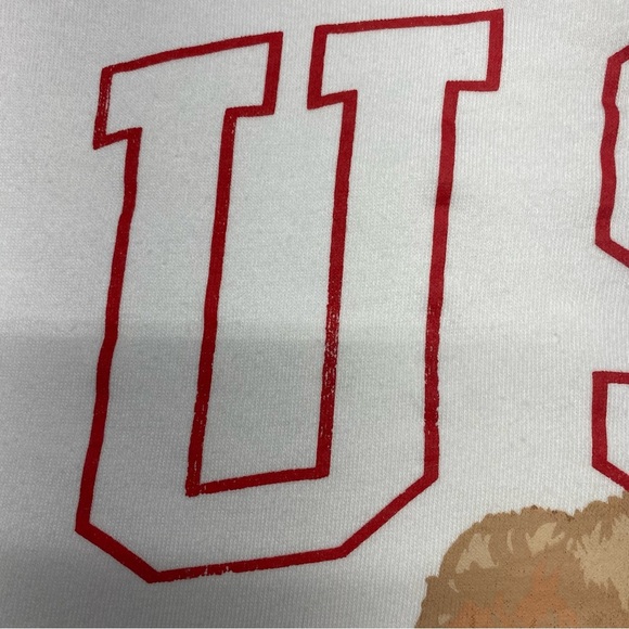 Grayson Threads White USA Sweatshirt W SM slight wear on the U SOFT COMFORT - Picture 4 of 10